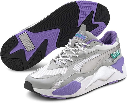 Puma - Mens Mapm Rs-X³ Shoes, Size: 11 D(M) US, Color: Mercedes Team Silver/Puma White/Luminous Purple